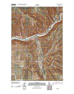 Lapwai 2010 topographic map thumbnail