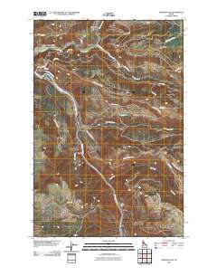 Orofino East 2010 topographic map thumbnail