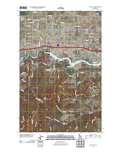 Post Falls 2010 topographic map thumbnail