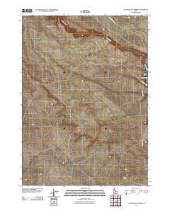 Clover Butte North 2010 topographic map thumbnail