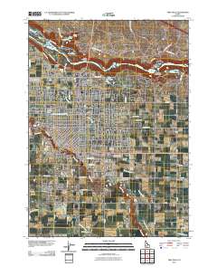 Twin Falls 2010 topographic map thumbnail