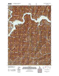 Arrowrock Dam 2011 topographic map thumbnail