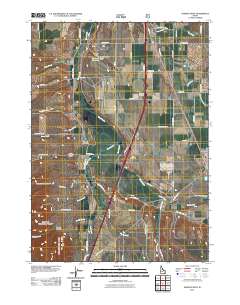 Downey West 2011 topographic map thumbnail