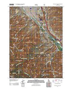 Pocatello South 2011 topographic map thumbnail