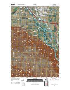 Ellensburg South 2011 topographic map thumbnail