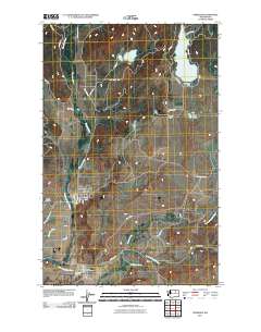 Nespelem 2011 topographic map thumbnail