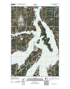 Squaxin Island 2011 topographic map thumbnail