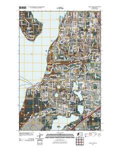 Steilacoom 2011 topographic map thumbnail