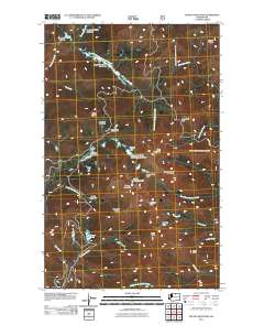 Tiffany Mountain 2011 topographic map thumbnail