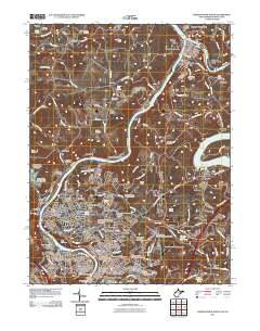 Morgantown North 2011 topographic map thumbnail