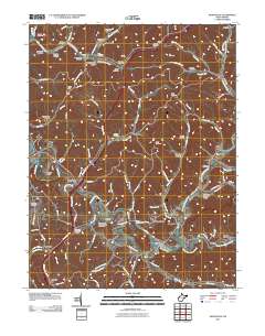 Sandyville 2011 topographic map thumbnail