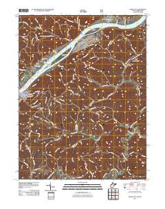 Paden City 2011 topographic map thumbnail