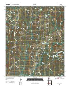 Newnan SW 2011 topographic map thumbnail