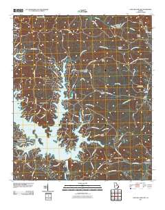 Lake Sinclair East 2011 topographic map thumbnail