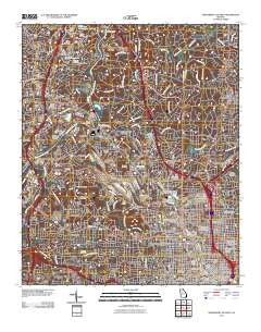Northwest Atlanta 2011 topographic map thumbnail
