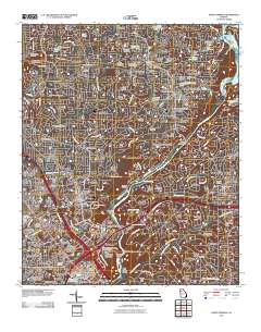 Sandy Springs 2011 topographic map thumbnail