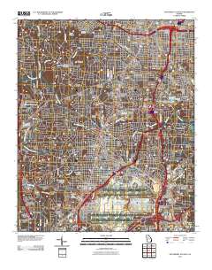 Southwest Atlanta 2011 topographic map thumbnail