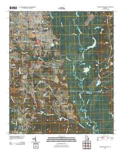 Warner Robins SE 2011 topographic map thumbnail