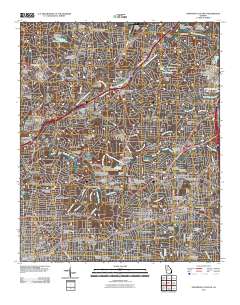 Northeast Atlanta 2011 topographic map thumbnail