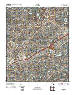 Norcross 2011 topographic map thumbnail