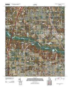 Warner Robins NW 2011 topographic map thumbnail