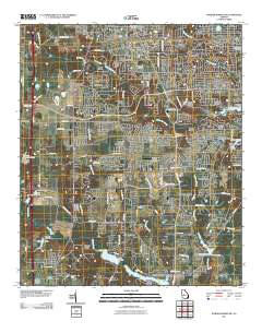 Warner Robins SW 2011 topographic map thumbnail