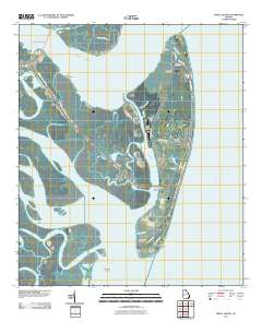 Jekyll Island 2011 topographic map thumbnail