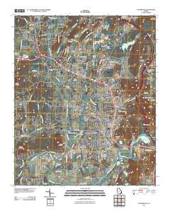 Cartersville 2011 topographic map thumbnail