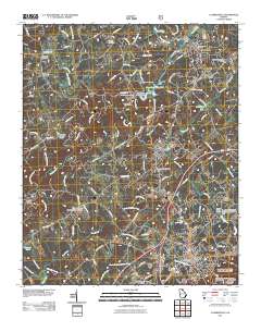 Clarkesville 2011 topographic map thumbnail