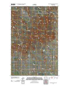 Killdeer Mountains 2011 topographic map thumbnail