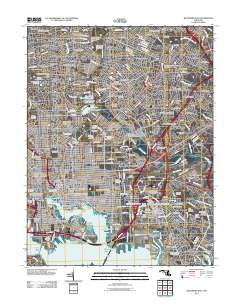 Baltimore East 2011 topographic map thumbnail