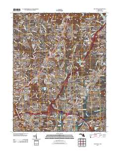 Beltsville 2011 topographic map thumbnail