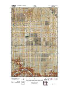 Rocky Coulee SW 2011 topographic map thumbnail