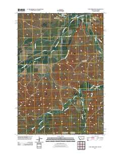 Pass Creek West 2011 topographic map thumbnail