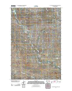 Flat Bottom Coulee SE 2011 topographic map thumbnail