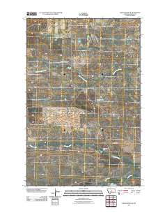Grass Range NE 2011 topographic map thumbnail