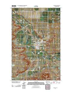 Choteau 2011 topographic map thumbnail