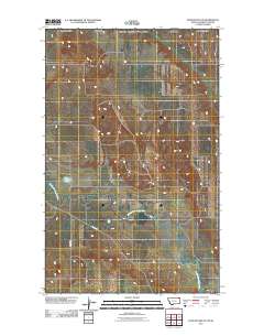 Four Buttes NE 2011 topographic map thumbnail
