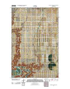 Poverty Coulee SE 2011 topographic map thumbnail