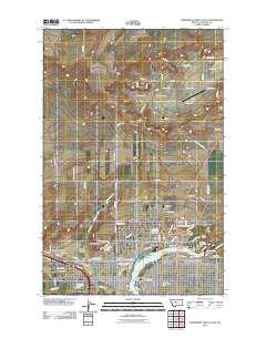 Northwest Great Falls 2011 topographic map thumbnail