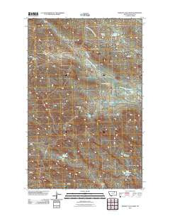Burnett Flats West 2011 topographic map thumbnail