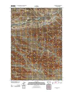 Colstrip SW 2011 topographic map thumbnail