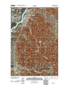 Glendive 2011 topographic map thumbnail