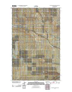Antelope Coulee SW 2011 topographic map thumbnail