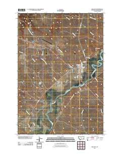 Broadus 2011 topographic map thumbnail