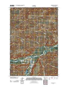 Absarokee 2011 topographic map thumbnail