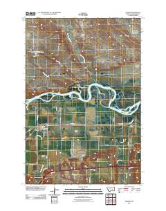 Hysham 2011 topographic map thumbnail