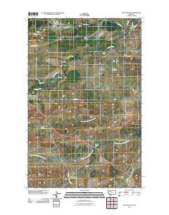 Dupuyer East 2011 topographic map thumbnail