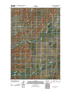 Harlowton SW 2011 topographic map thumbnail