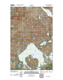 Lake Bowdoin 2011 topographic map thumbnail